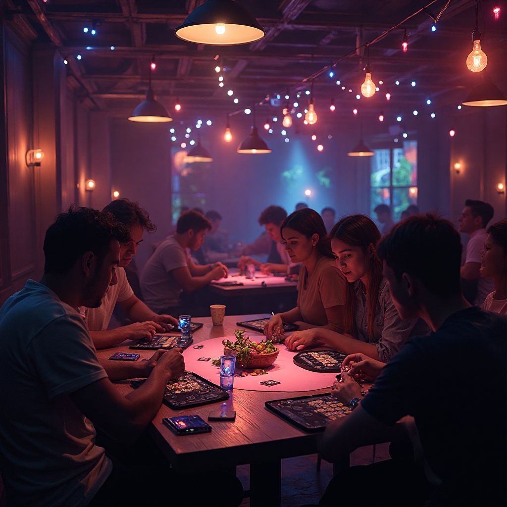 Special themed gaming night event atmosphere